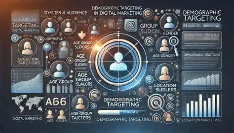 Target audience in social media advertising showing audience segmentation, targeting filters, and ad reach across Meta, Google, and LinkedIn platforms