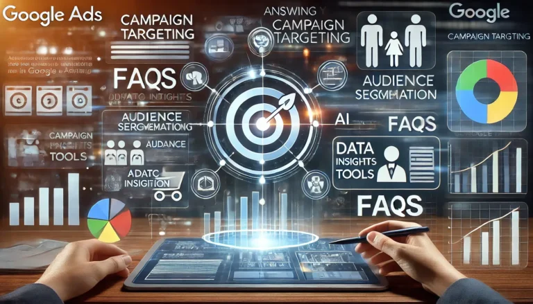 How social media advertising works showing digital ad dashboard with Meta, Google, and LinkedIn campaigns, targeting, and growth analytics