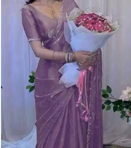 Heavy Sirosky Work Jimmi choo Saree